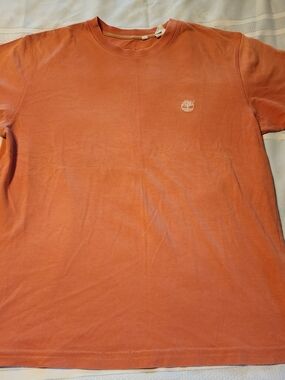 Timberland Men's Orange Crew Neck T-Shirt